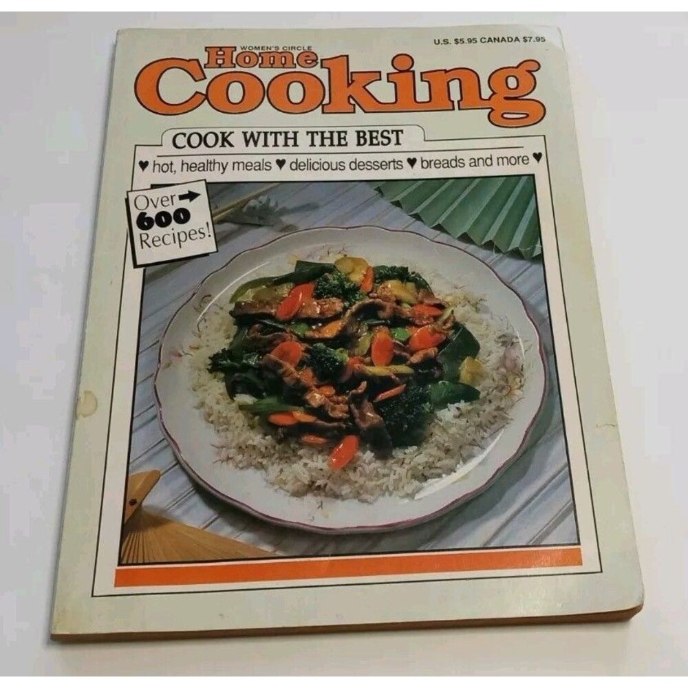 Women's Circle Home Cooking Cookbook Over 600 Recipes 1990 USED